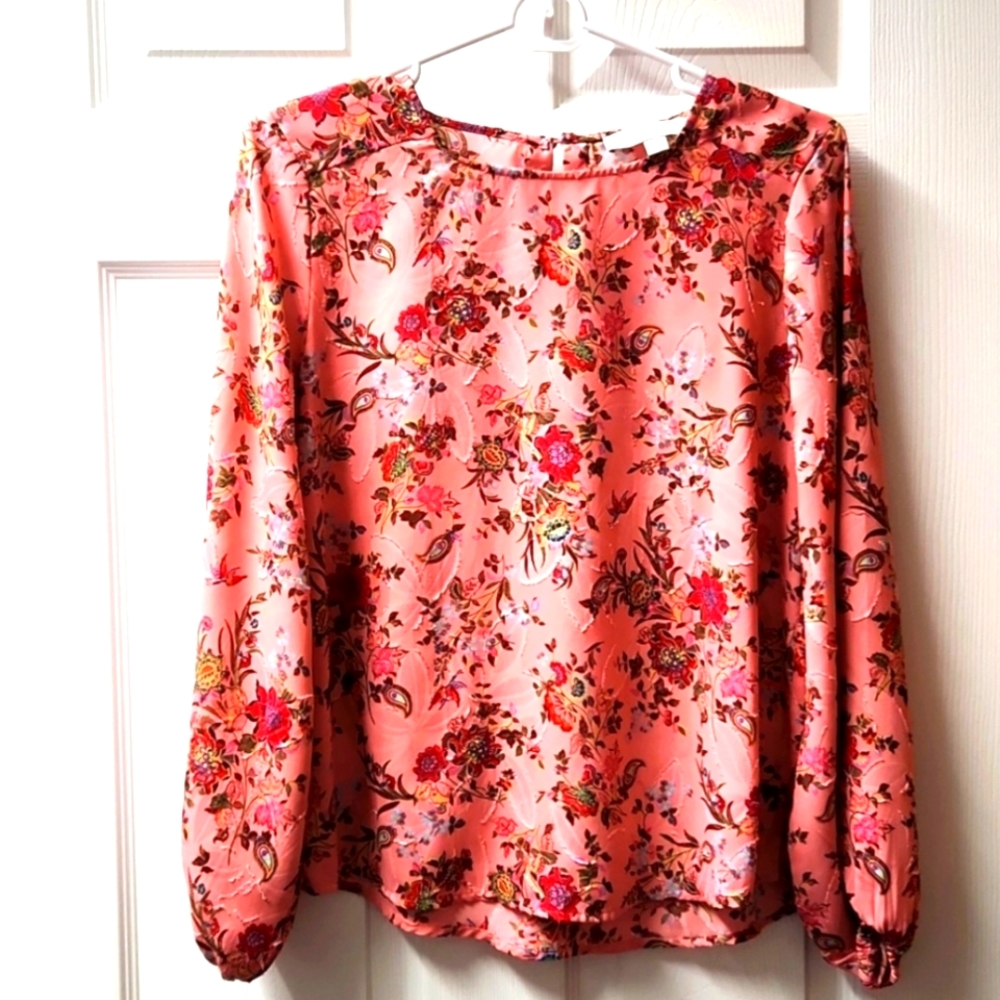 Pink xs loft blouse